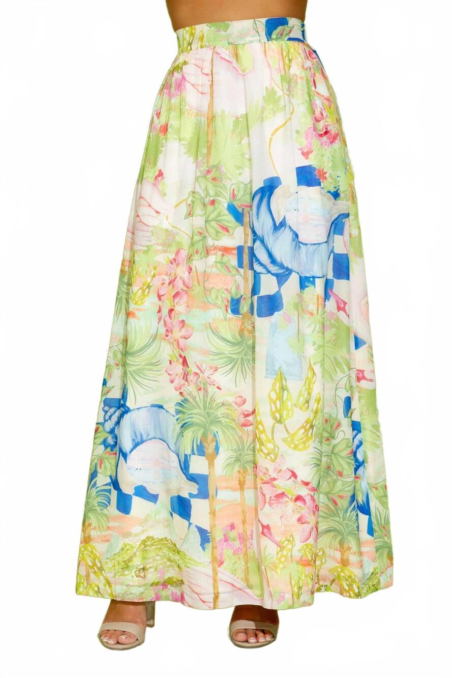 NEW ALDEN ADAIR daphne maxi skirt in swan lake